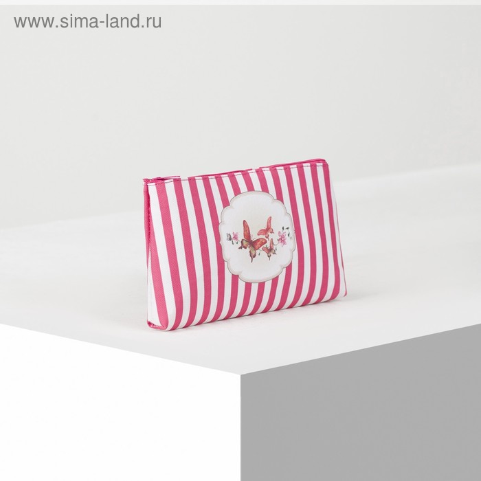 

Косметичка простая, отдел на молнии, цвет красный