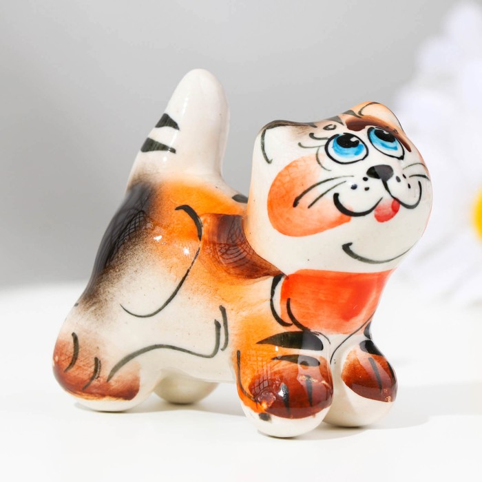 Сувенир «Котик Васька», трёхцветный сувенир кот васька 5х3х5 см фарфор цвет микс