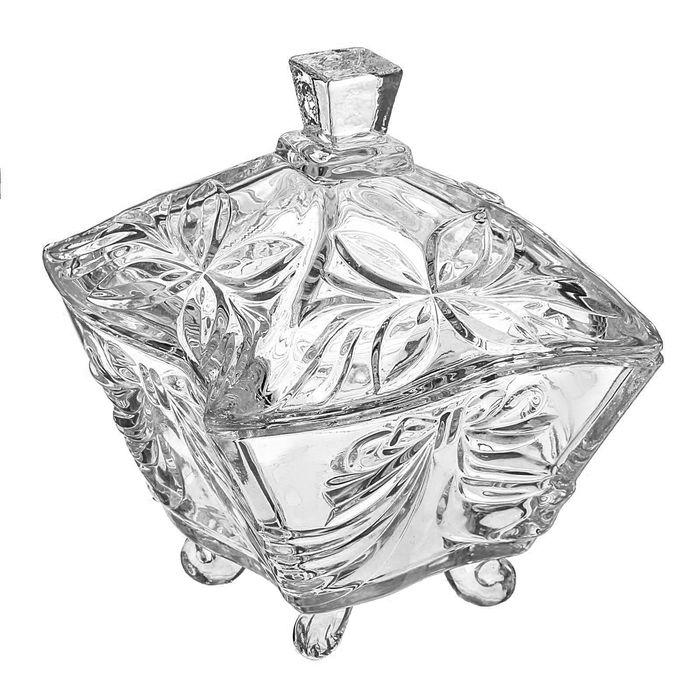 Сахарница 300 мл "Вьюга", с крышкой