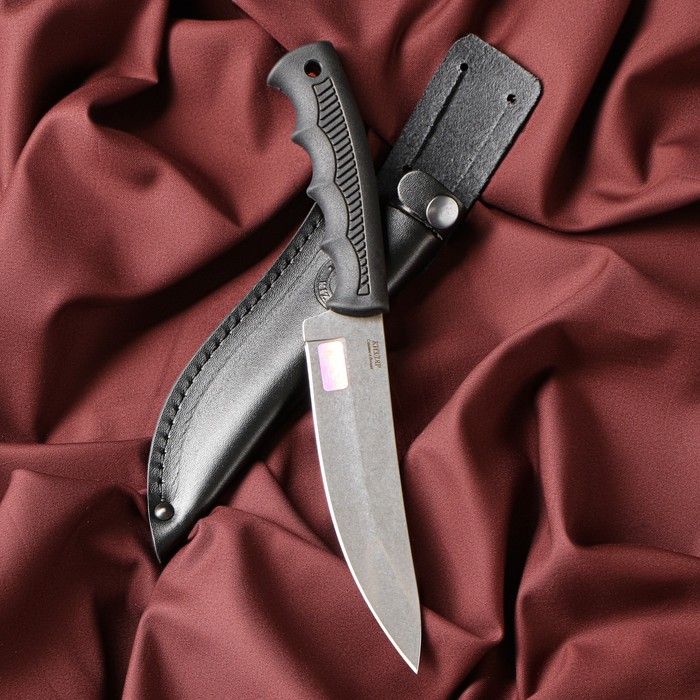 Нож кавказский, разделочный «Арал» с чехлом, сталь - AUS-8, рукоять - эластрон, 14.5 см нож разделочный кавказский анаконда сталь 65х13 рукоять орех