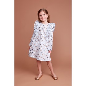 

Платье для девочки KAFTAN "Горох" р.30 (98-104), голубой