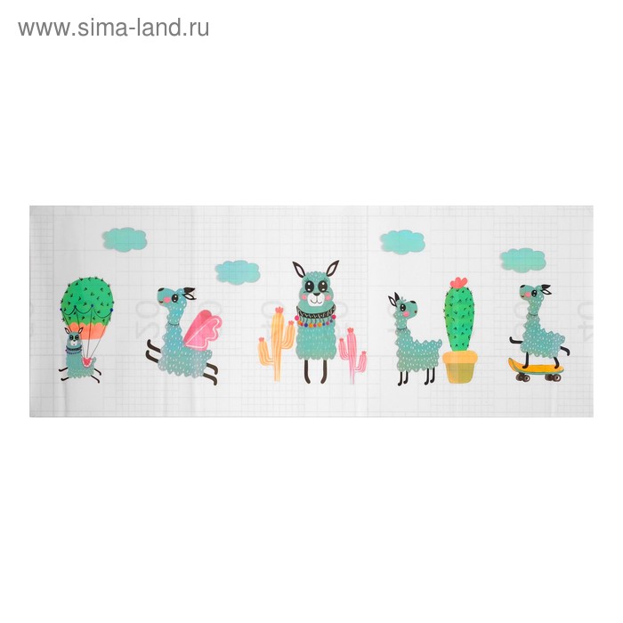 

Наклейка на кафельную плитку "Ламы" 30х90 см