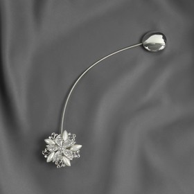 Подхват для штор «Шикарный цветок», d = 6 см, цвет серебряный от Сима-ленд