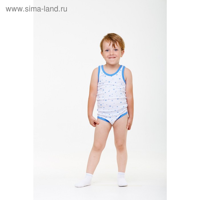 фото Комплект для мальчика из майки и трусов «звёзды», рост 98-104 см umka