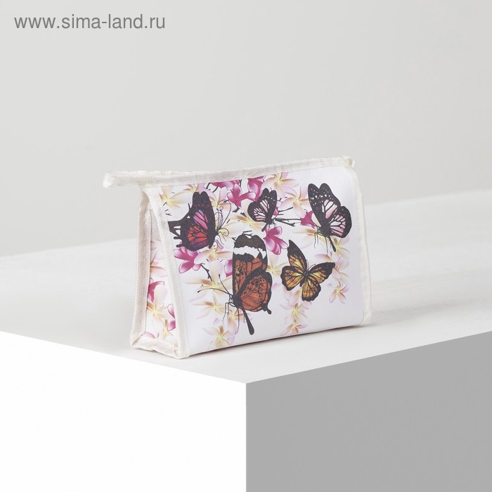 

Косметичка на молнии, цвет белый