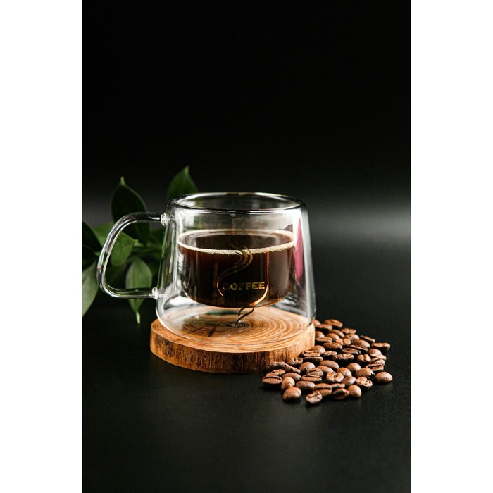 

Кружка стеклянная с двойными стенками Coffee, 180 мл