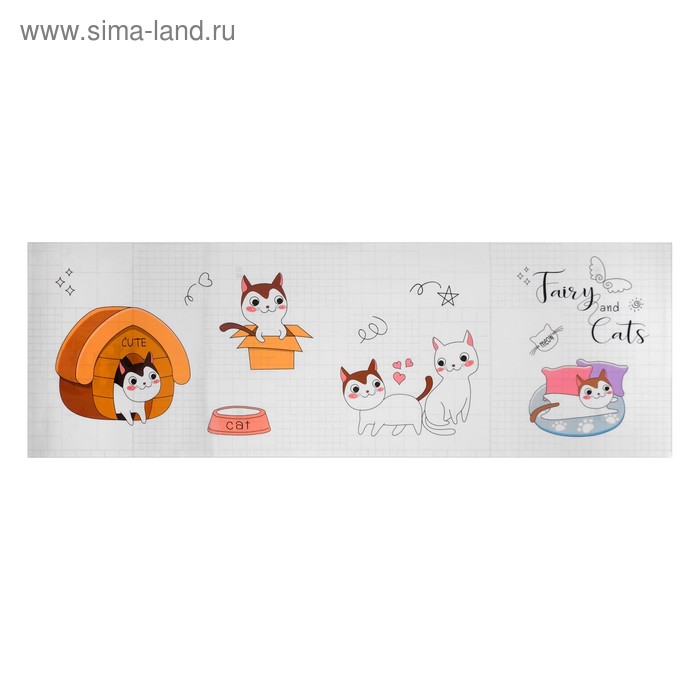 

Наклейка на кафельную плитку "Котята" 30х90 см