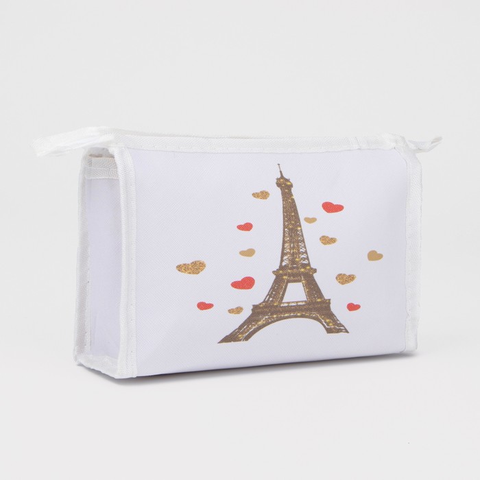 

Косметичка на молнии, цвет белый