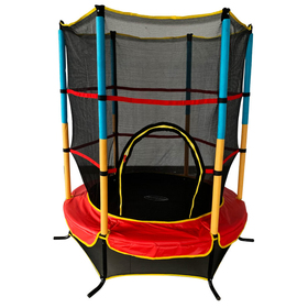 

Батут SportElite, d=137 см, с внутренней защитной сеткой, разноцветный