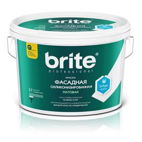 

Краска ВД "BRITE PROFESSIONAL" фасадная силиконизированная база А 9л