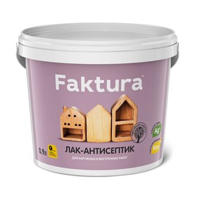 

Лак-антисептик FAKTURA атмосферостойкий без запаха, тик 0,9л