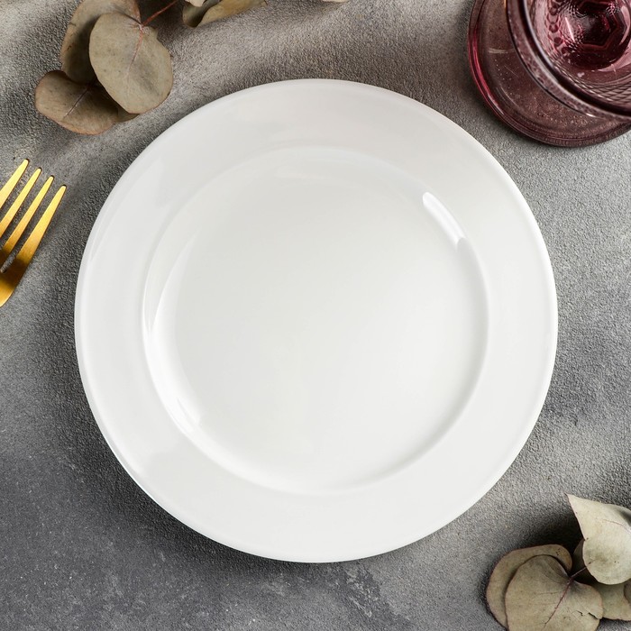 Тарелка фарфоровая десертная, d=18 см, цвет белый тарелка фарфоровая десертная суприм d 19 см цвет серый