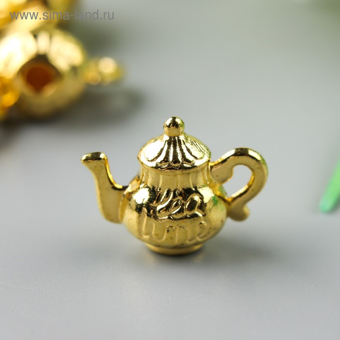 Декоративный элемент Чайник, цвет золото