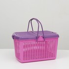 Переноска-корзина для собак и кошек, фиолетовая,  47х36х27,5 см