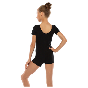 

Комбинезон гимнастический укороченный х/б с короткими рукавами, цвет чёрный, размер 42