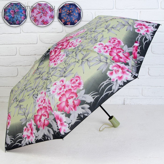 

Зонт полуавтоматический, 3 сложения, 8 спиц, R = 48 см, цвет МИКС