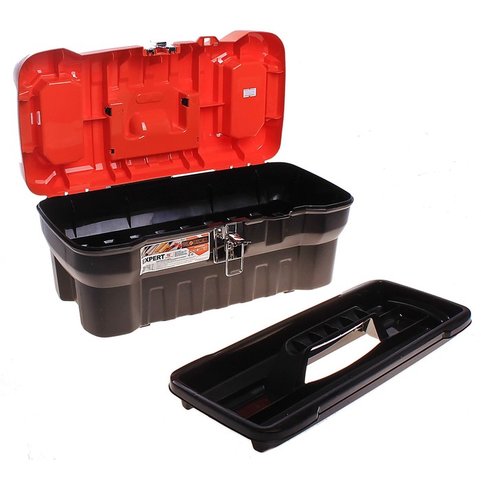 Ящик для инструментов Expert 16, цвет черно-оранжевый