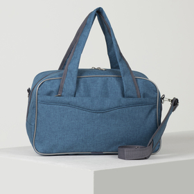 

Сумка дорожная, отдел на молнии, 2 наружных кармана, длинный ремень, цвет морской волны