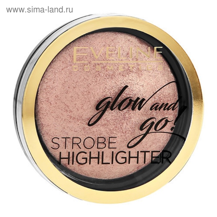 

Хайлайтер для лица запечённый Eveline Glow And Go, тон 01 champagne