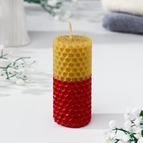 Свеча из вощины, медово-красная, 8 см