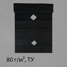 Материал мульчирующий, с перфорацией, 0,8 × 10 м, плотность 80, с УФ-стабилизатором, чёрный, Greengo, Эконом 20%