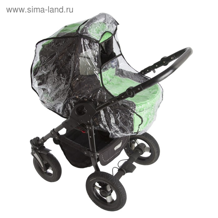 Универсальный дождевик для детской коляски, с окном, в сумке