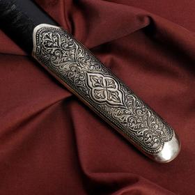 

Шашка сувенирная казачья образца 1904 г.,мельхиоровая рукоять утопающая в ножнах