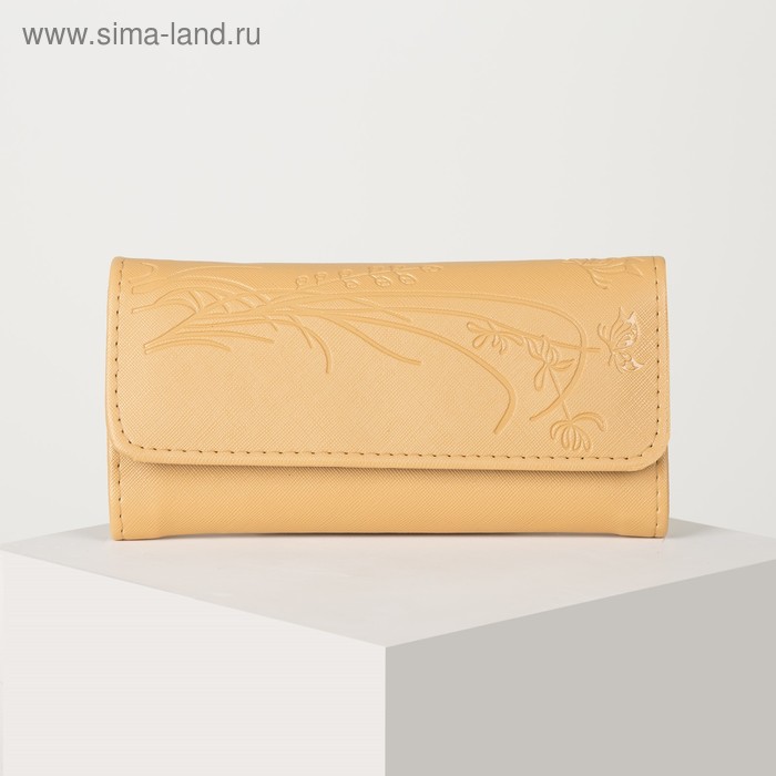 Кошельки  Сима-Ленд Кошелёк женский, 2 отдела на клапане, цвет бежевый