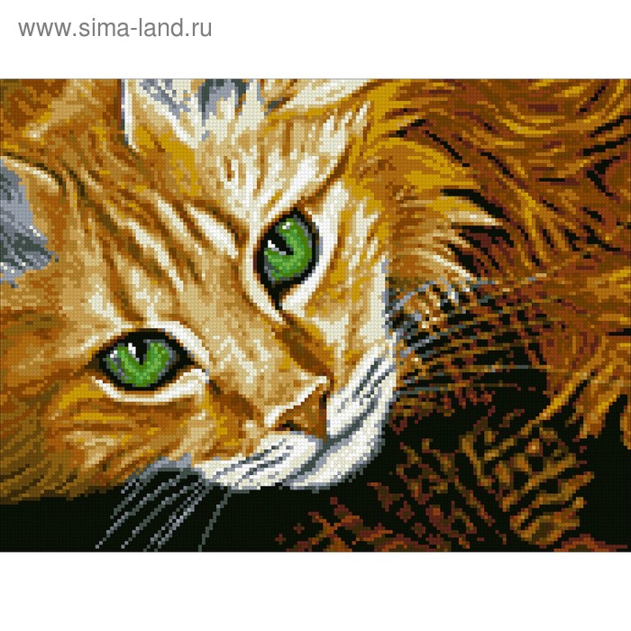рыжий кот набор алмазной мозаики красивый единорог ac22081 22х32 Набор алмазной мозаики «Рыжий кот»