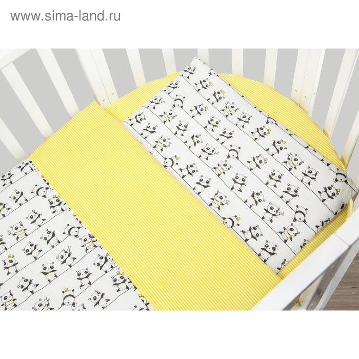 

Постельное бельё Baby Boom, размер 75х125 см, 112х147 см, 40х60 см, панды, поплин
