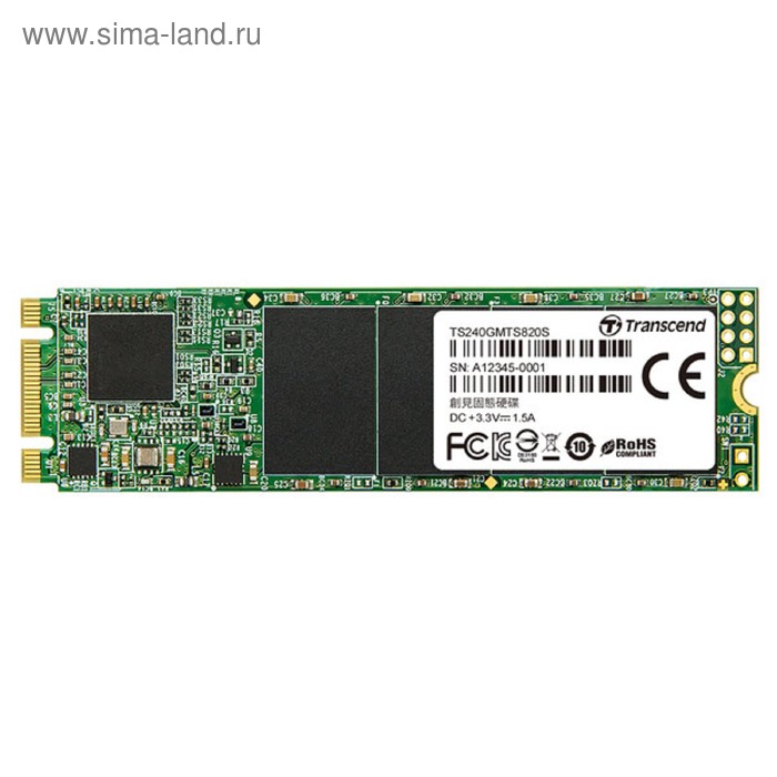 

Накопитель SSD Transcend M.2 2280 TS240GMTS820S , 240Гб, SATA III