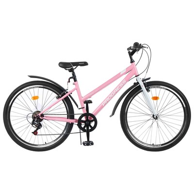 Велосипед 26" Progress Ingrid Low, цвет розовый/белый, размер 15" - Фото 1