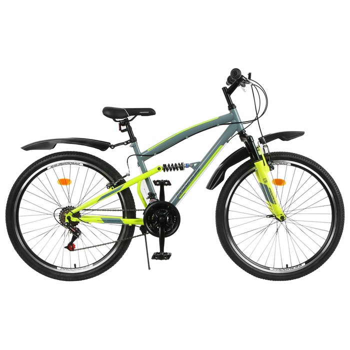 фото Велосипед 26" progress sierra fs, цвет серый/зеленый, размер 16"