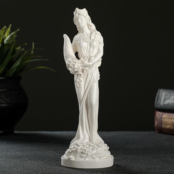 Фигура Фортуна белая, 19см статуэтка фортуна богиня удачи 19см гипс