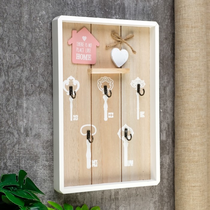 фото Крючки декоративные дерево "нет места лучше дома" 30х2,7х20 см