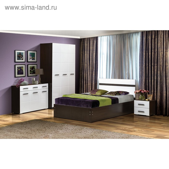 фото Спальня «венеция 8», кровать 140 × 200 см, шкаф 3-х дверный, 2 тумбочки, комод матрица
