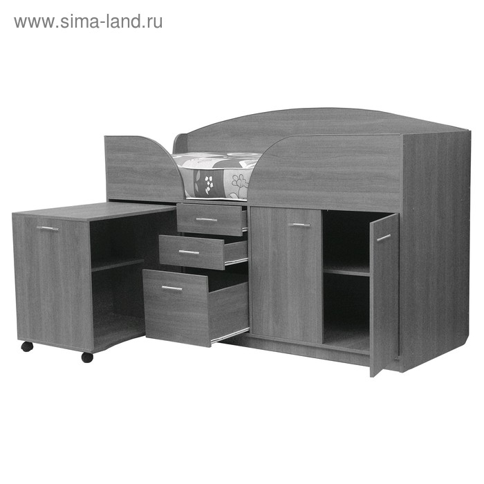 Уголок школьника «Юниор-4.1», 2105×740×1230 мм, цвет ясень шимо светлый / светло-розовый