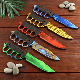 Сувенир деревянный нож 4 модификация, 5 расцветов в фасовке, МИКС Ош