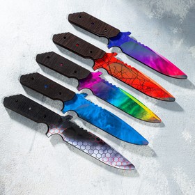 Сувенир деревянный нож 6 модификация, 5 расцветов в фасовке, МИКС Ош