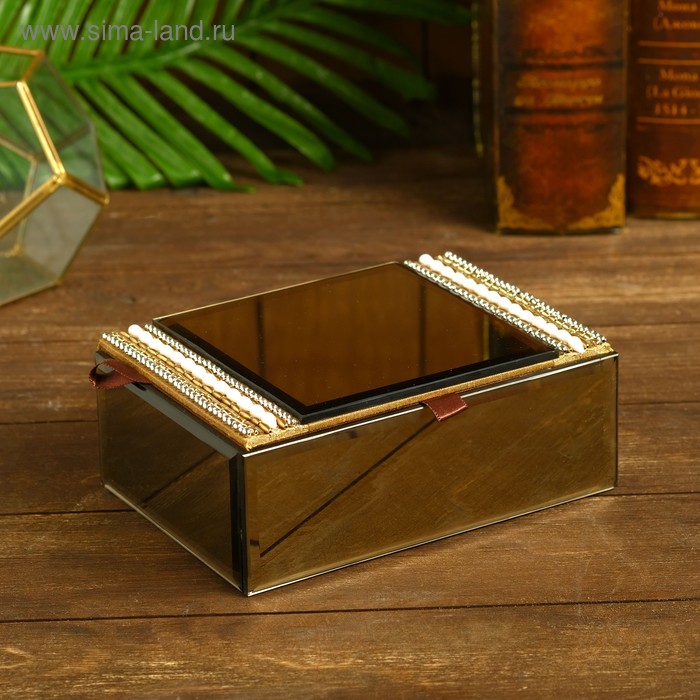 

Шкатулка "Амина" стекло 18,5х13х7 см