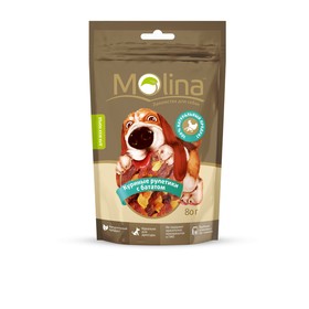 

Лакомство Molina для собак, куриные рулетики с бататом, 80 г