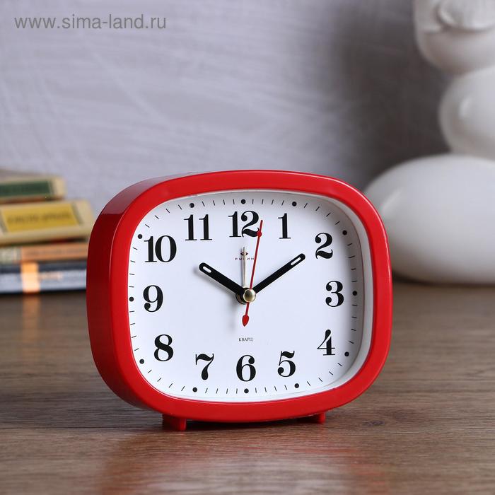 Часы - будильник настольные Классика, дискретный ход, 12.5 х 10.5 см