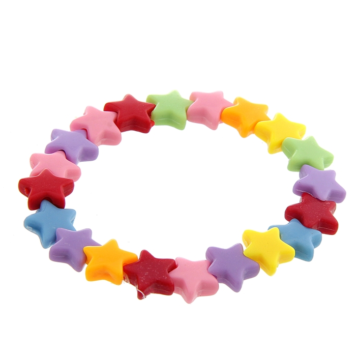 Браслет детский "Выбражулька" звездочки, цвет МИКС