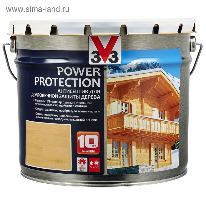 

Алкидный антисептик для дерева POWER PROTECTION полуглянец Бесцветный 9л.