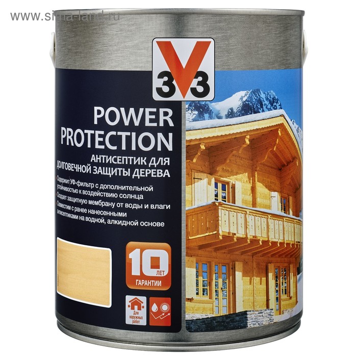 

Алкидный антисептик для дерева POWER PROTECTION полуглянец Орегон 2,5л.