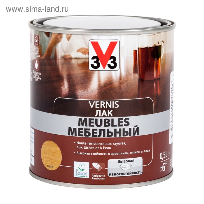 

Лак мебельный акриловый матовый Белый 1л