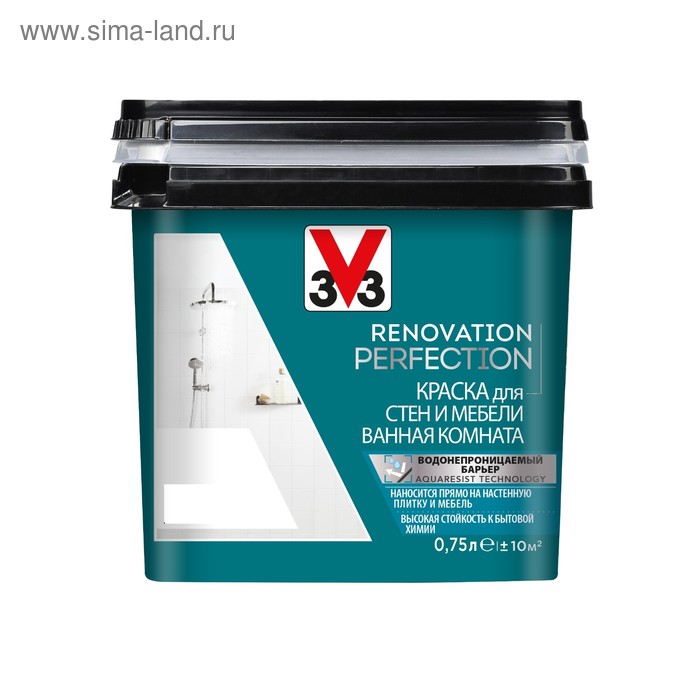 Краска для ванной комнаты RENOVATION PERFECTION Ниагара 0,75л