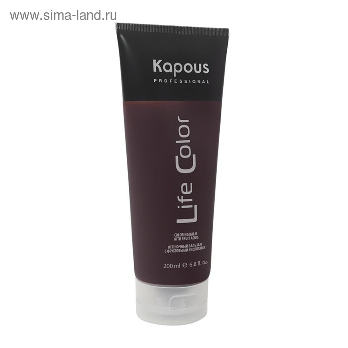 

Оттеночный бальзам для волос Kapous Life Color, тон гранатовый красный, 200 мл