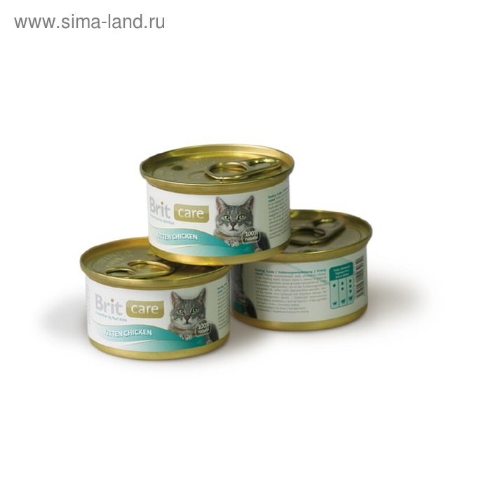 

Влажный корм Brit Care Kitten для котят, цыпленок, 80 г