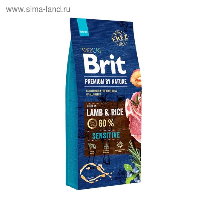 

Сухой корм Brit Premium by Nature Sensitive Lamb для собак, ягнёнок, 15 кг